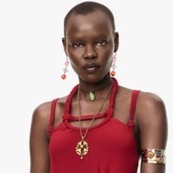 LIMITED EDITION FLOWY MAXI DRESS, NWT, FREE GLASS NECLACE INCLUDED - Picture 3 of 3